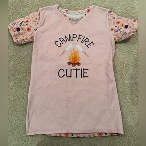 Girls custom made campfire cutie top sz 8 euc
